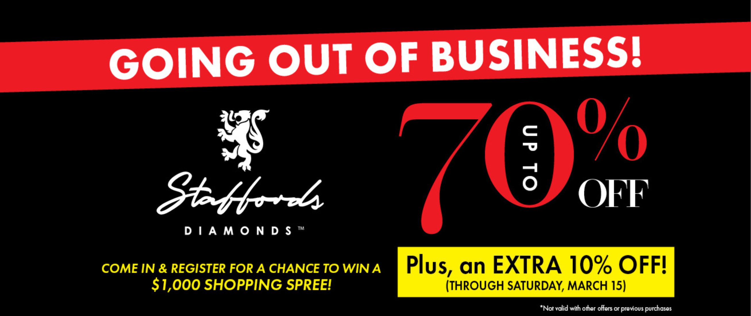 Stafford's Diamonds Bridal and Fashion Jewelry Special Offers